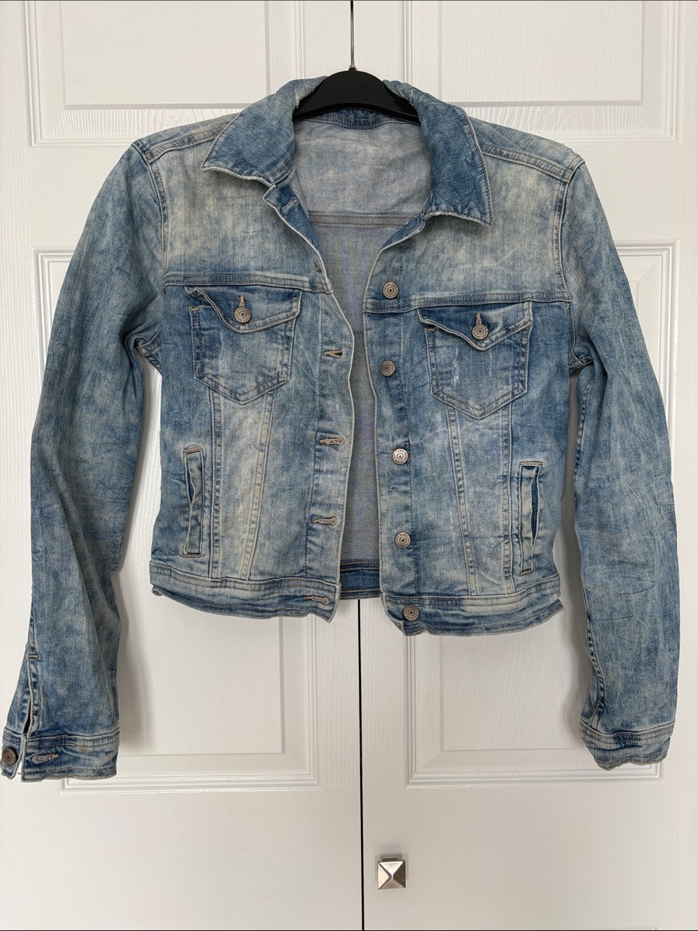 Zara Light Blue Washed Denim Jacket - Women's Jean Jacket fits more med. p2p 20”